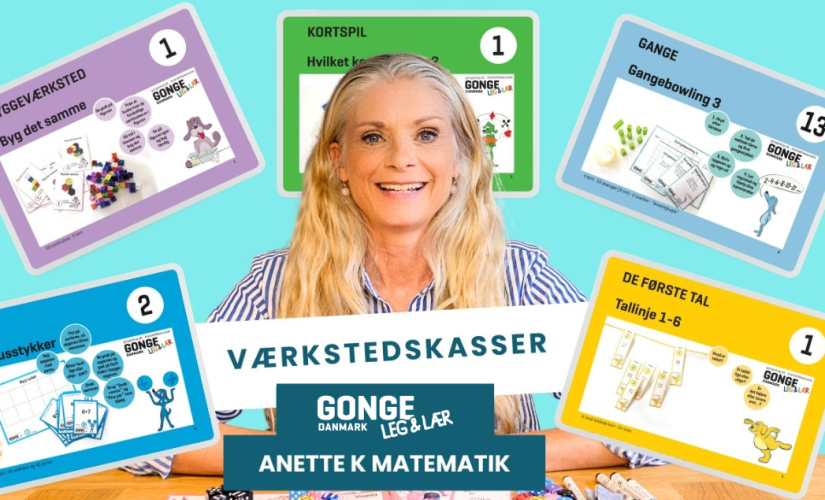 Gennem samarbejder udvikler Gonge Danmark l�ringsmaterialer, der styrker b�rns l�ring gennem leg og nysgerrighed. Sammen med Anette K Matematik har vi skabt v�rkstedskasser, der g�r matematik legende, unders�gende og let at bruge i undervisningen.