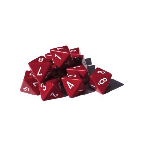 Terning 8 sidet med tal (12 stk.)