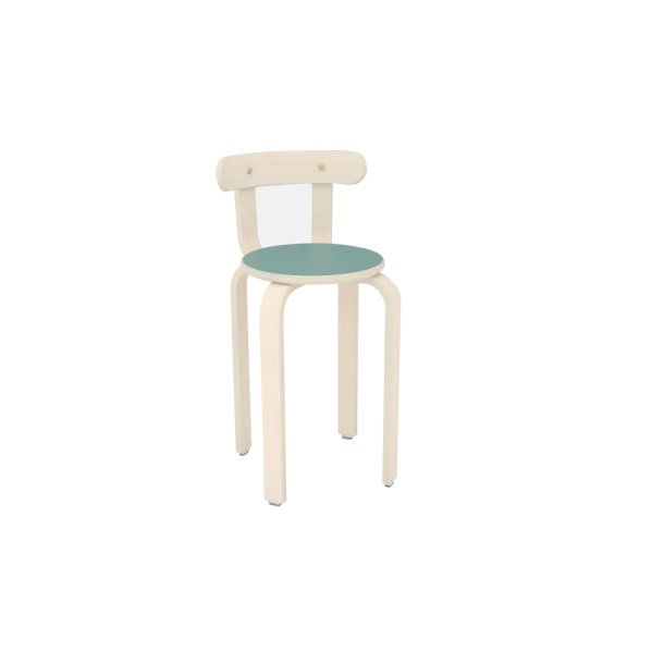 Taburet med rygln H75cm