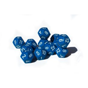 Tolv-sidede med tal (12 stk.)