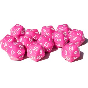 Terning 20-sidet med tal 12 stk.