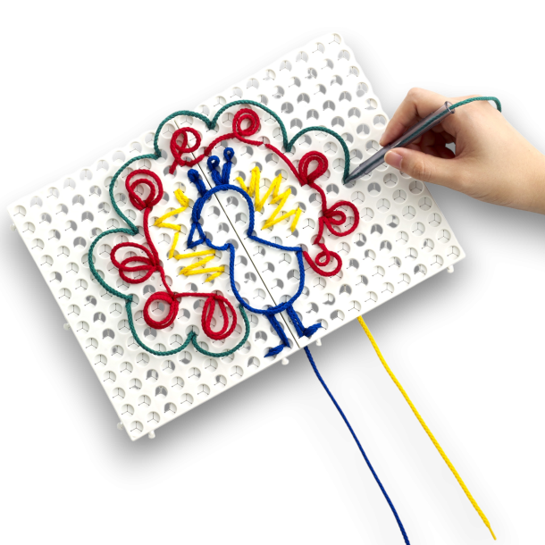 String art begynders�t � kreativ l�ring med geometri og finmotorik