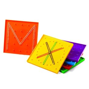 Geoboard plastsm dobbeltsidede (6 stk)