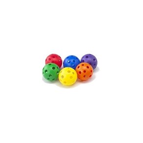 Bolde med huller 7,2 cm. 6 farver (6stk)