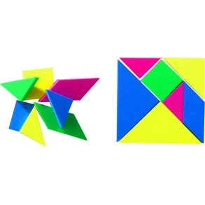 Tangram skum (4 st  7 stk) 10x10x1cm