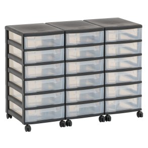 Reol med 18 sm skuffer