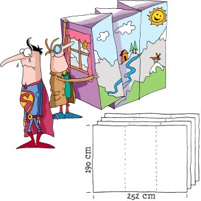 Udstillingsplancher 4 stk. 190x252cm