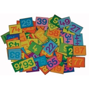 Tal til taltppe (1-100) 20x15 cm.