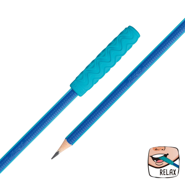 Maped Kidy Learn Concentration blyanter med tyggetop bl� � S�t med 2 blyanter